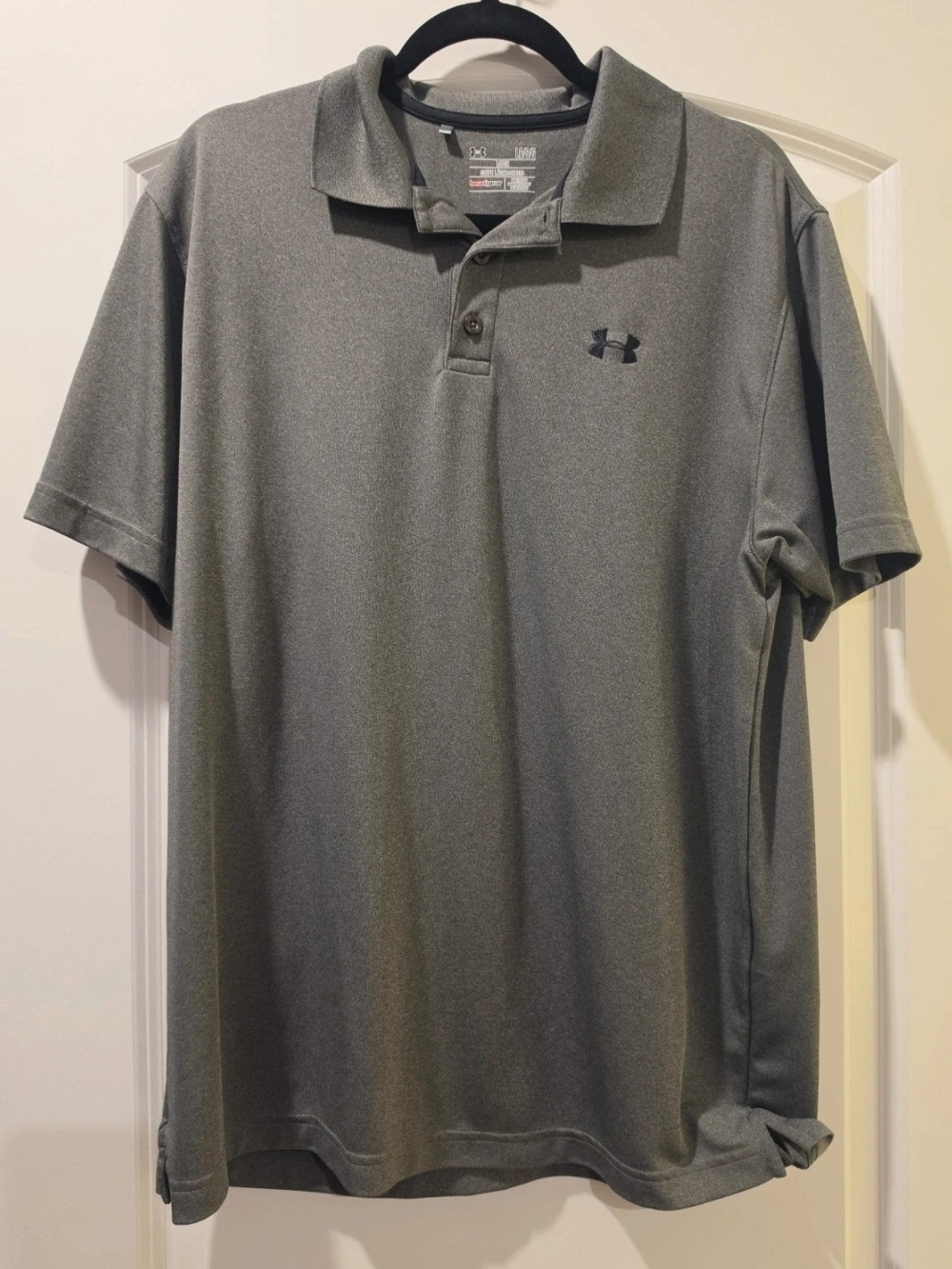 Under Armour Men's Gray Heather Polo Performance Shirt
